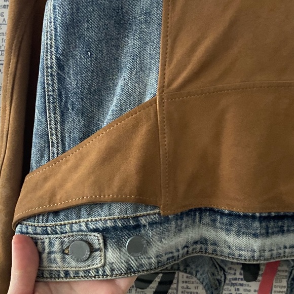 All Saint Frame Denim & Suede Jacket - Picture 11 of 16
